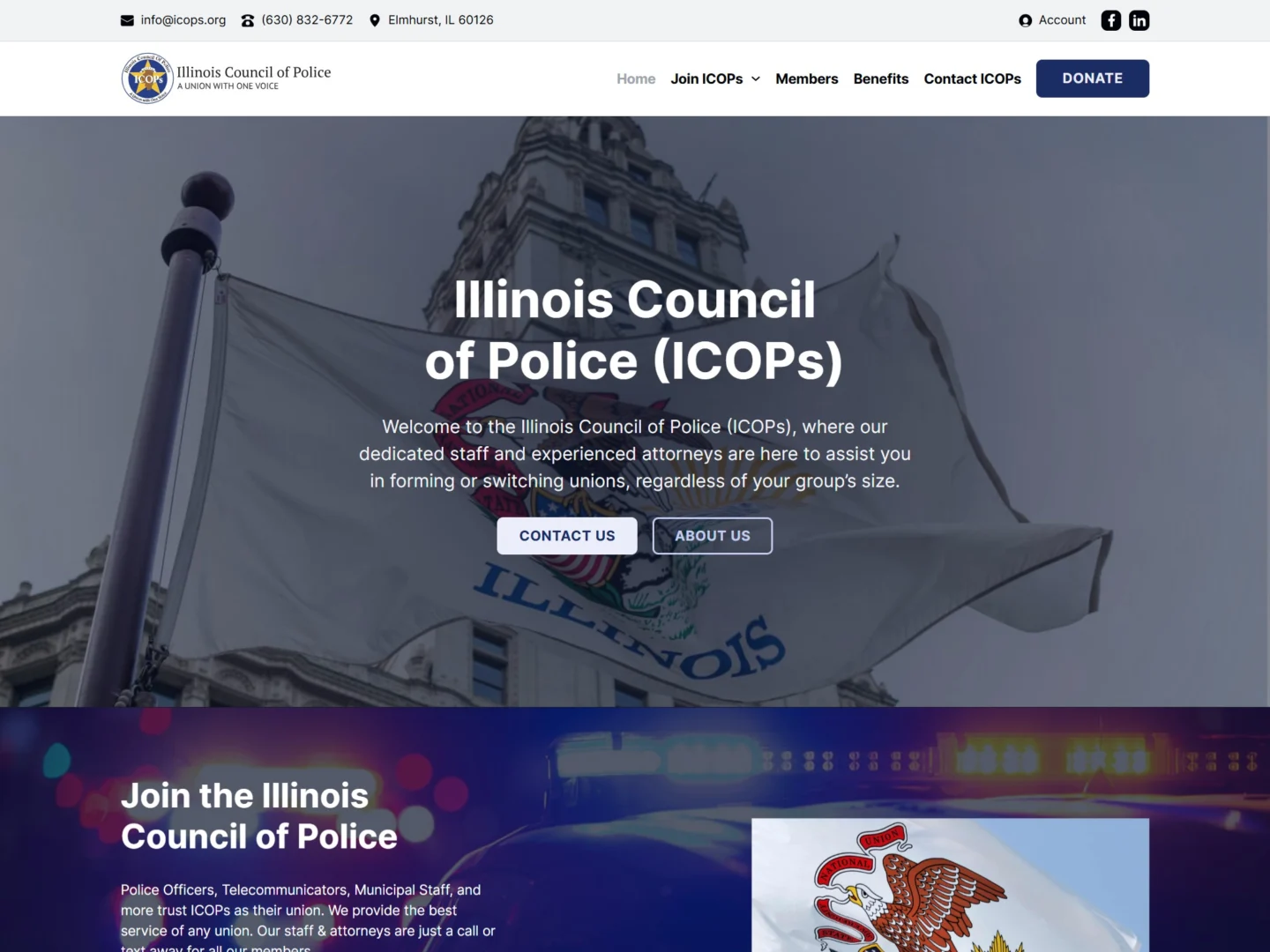 Illinois Council of Police website screenshot
