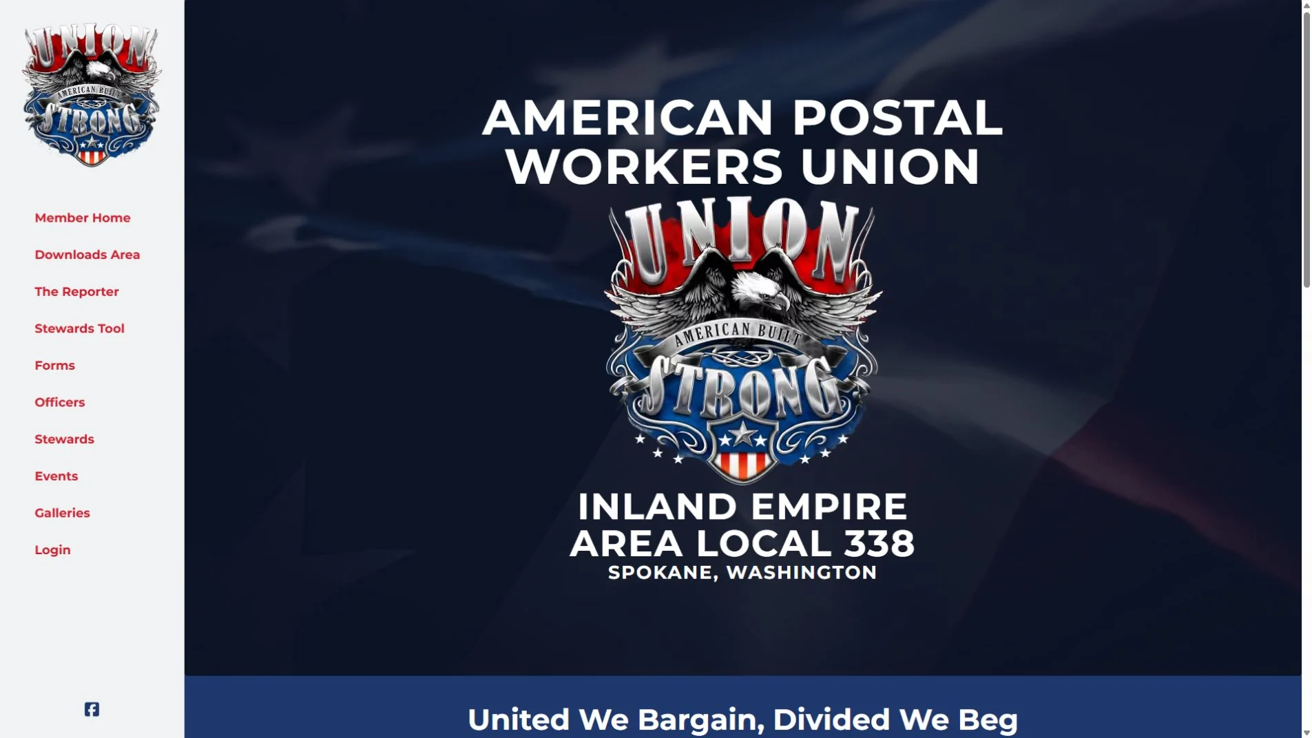 APWU Local 338 website screenshot