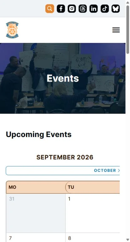 Actual mobile website view for Teamsters Local 2010